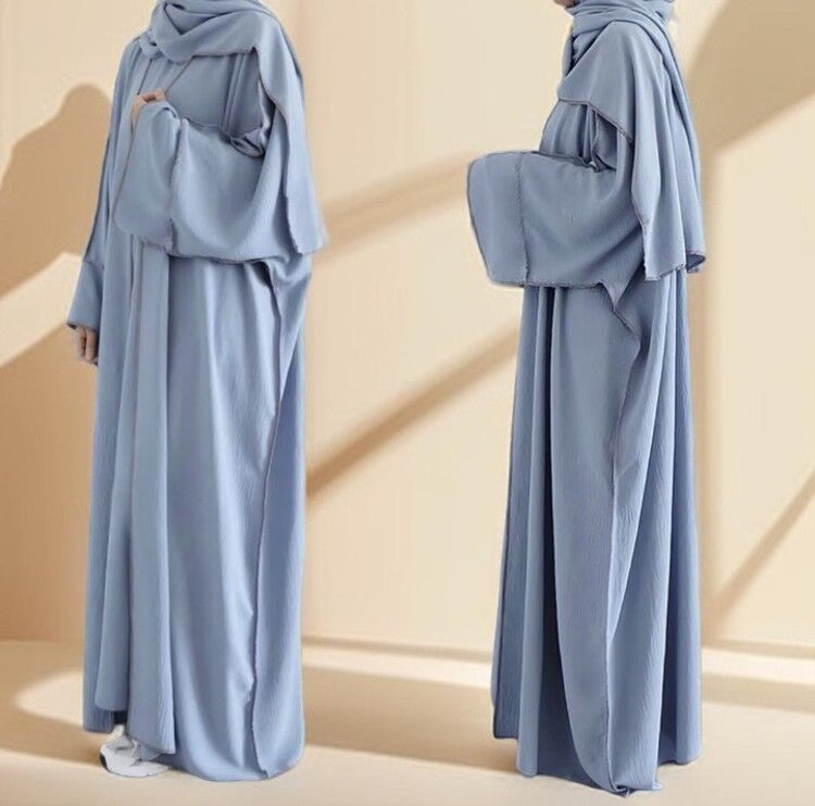 Abaya Cardigan With Inner Wear Dress - Try Modest Limited 