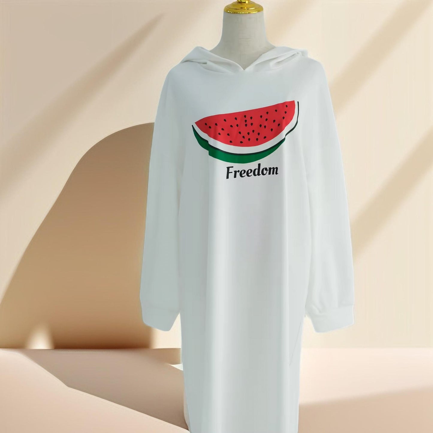 Amal-Palestine Watermelon Sweatshirt Dress - Try Modest Limited