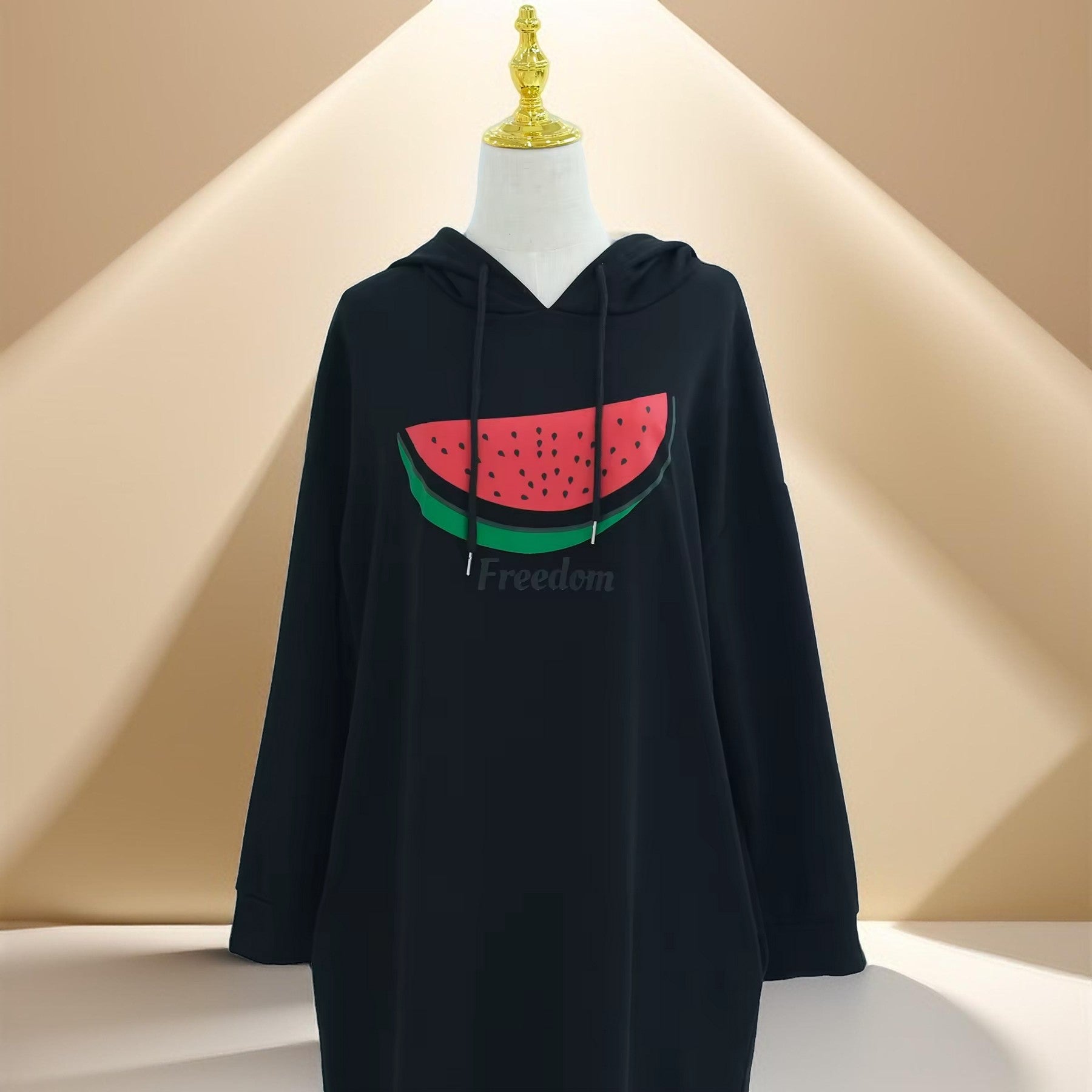 Amal-Palestine Watermelon Sweatshirt Dress - Try Modest Limited 