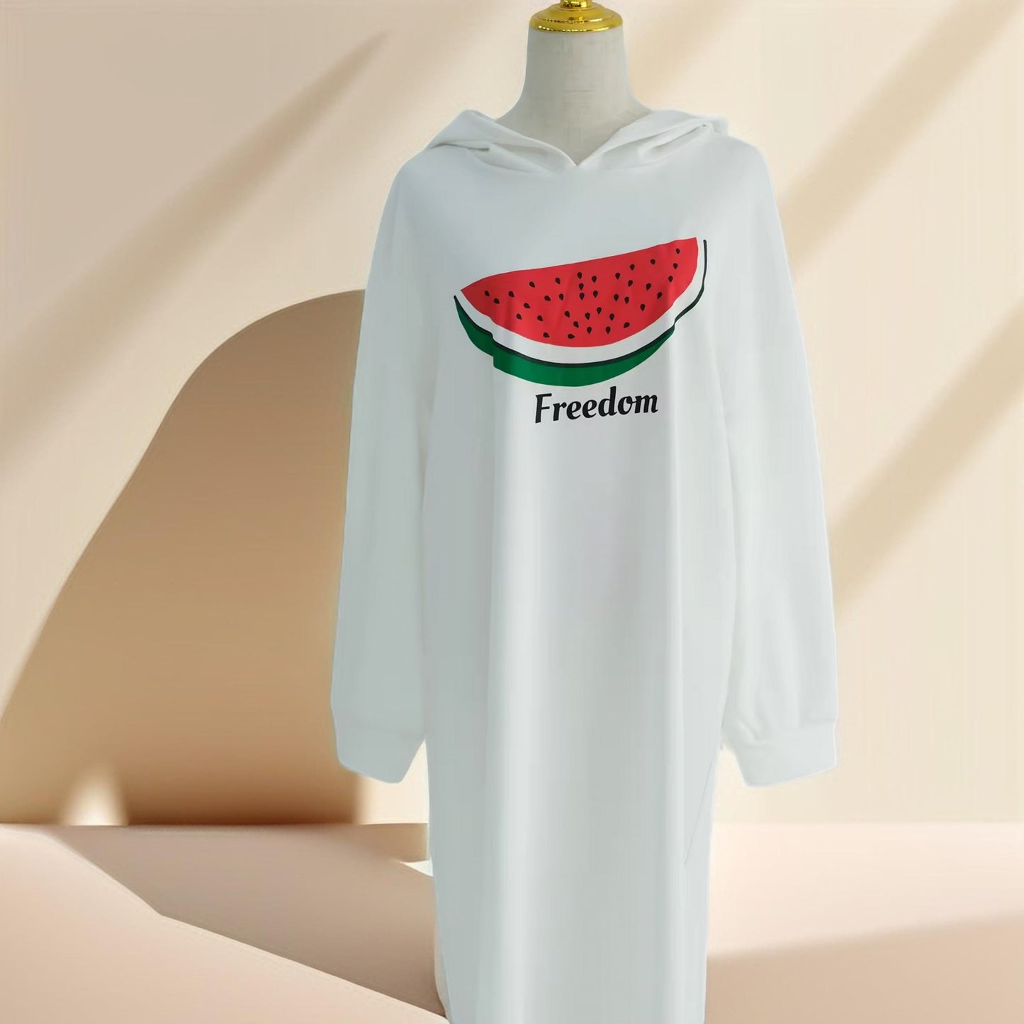 Amal-Palestine Watermelon Sweatshirt Dress - Try Modest Limited 
