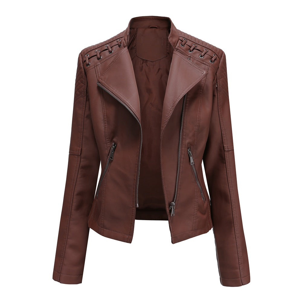 Amy slim fit women's leather jackets - Try Modest Limited