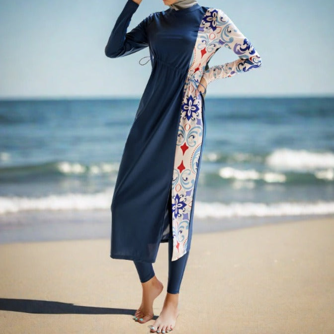 Aqua Modest: Stylish 3-Piece Burkini Swimsuit Set Try Modest