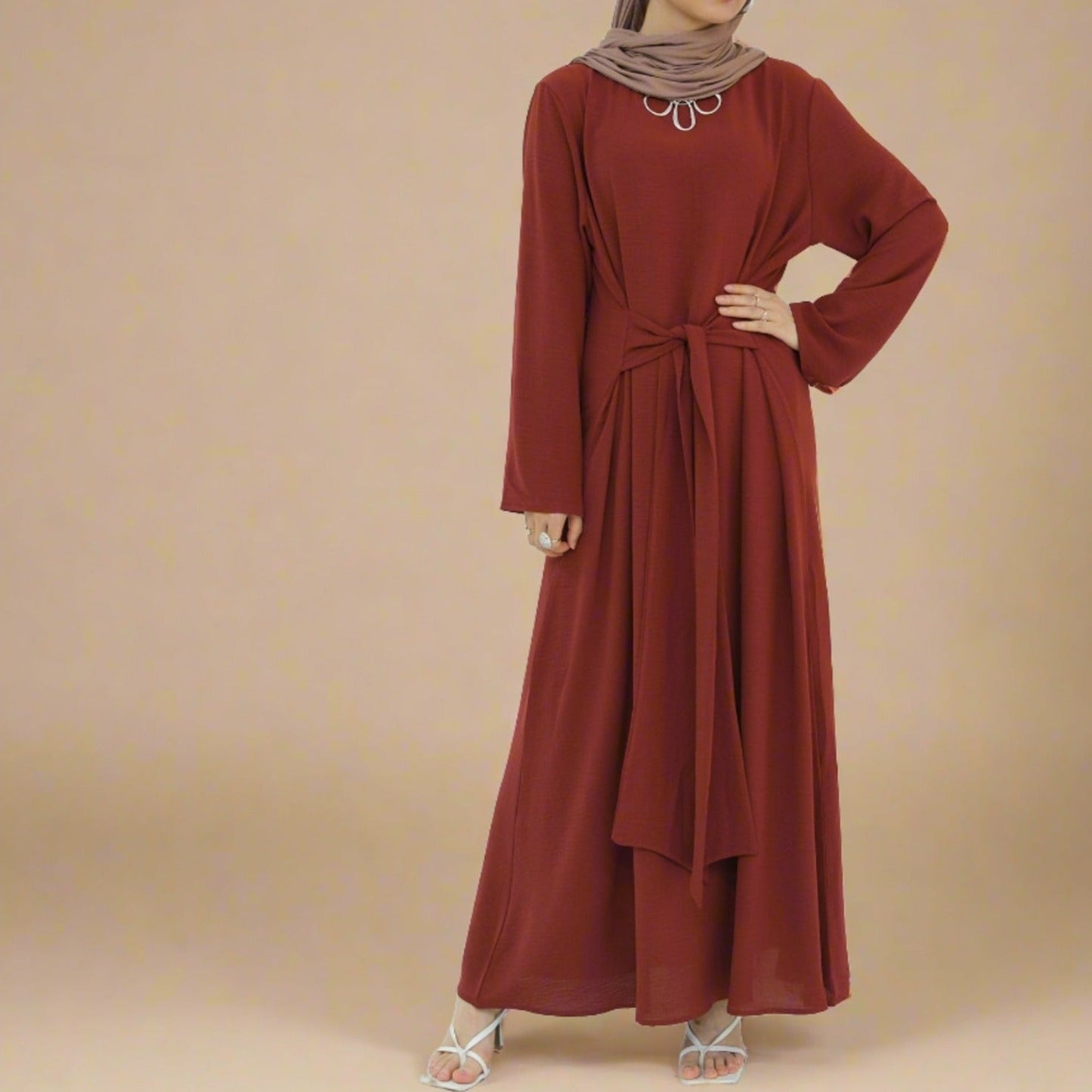 Aylana Long Sleeve Wrap Dress - Try Modest Limited