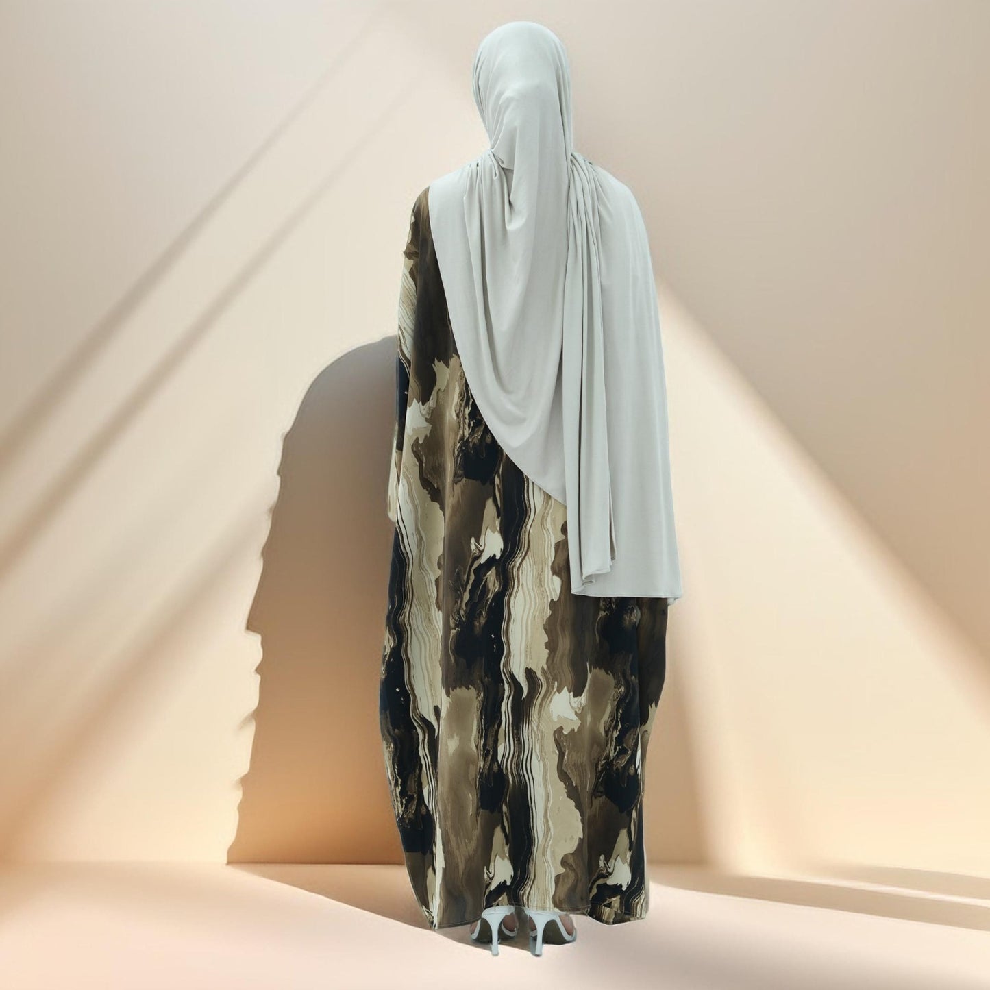 Canvas printed abaya - Try Modest Limited