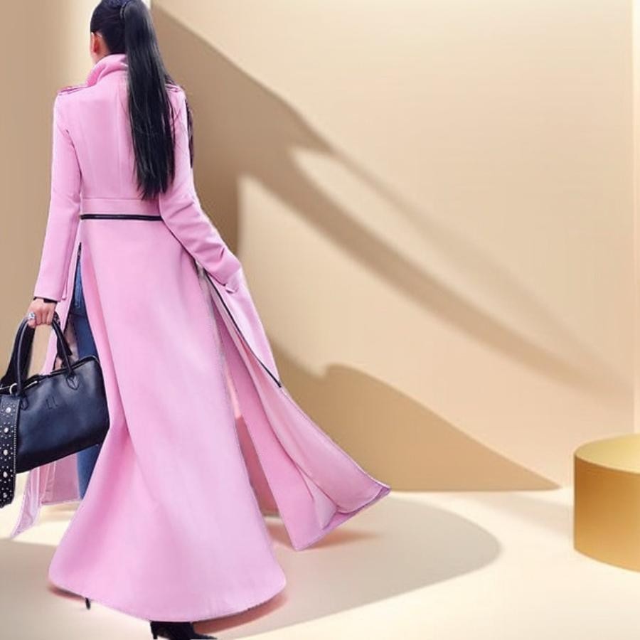 Casual Beautiful Side slit long winter Coat- For Women - Try Modest Limited