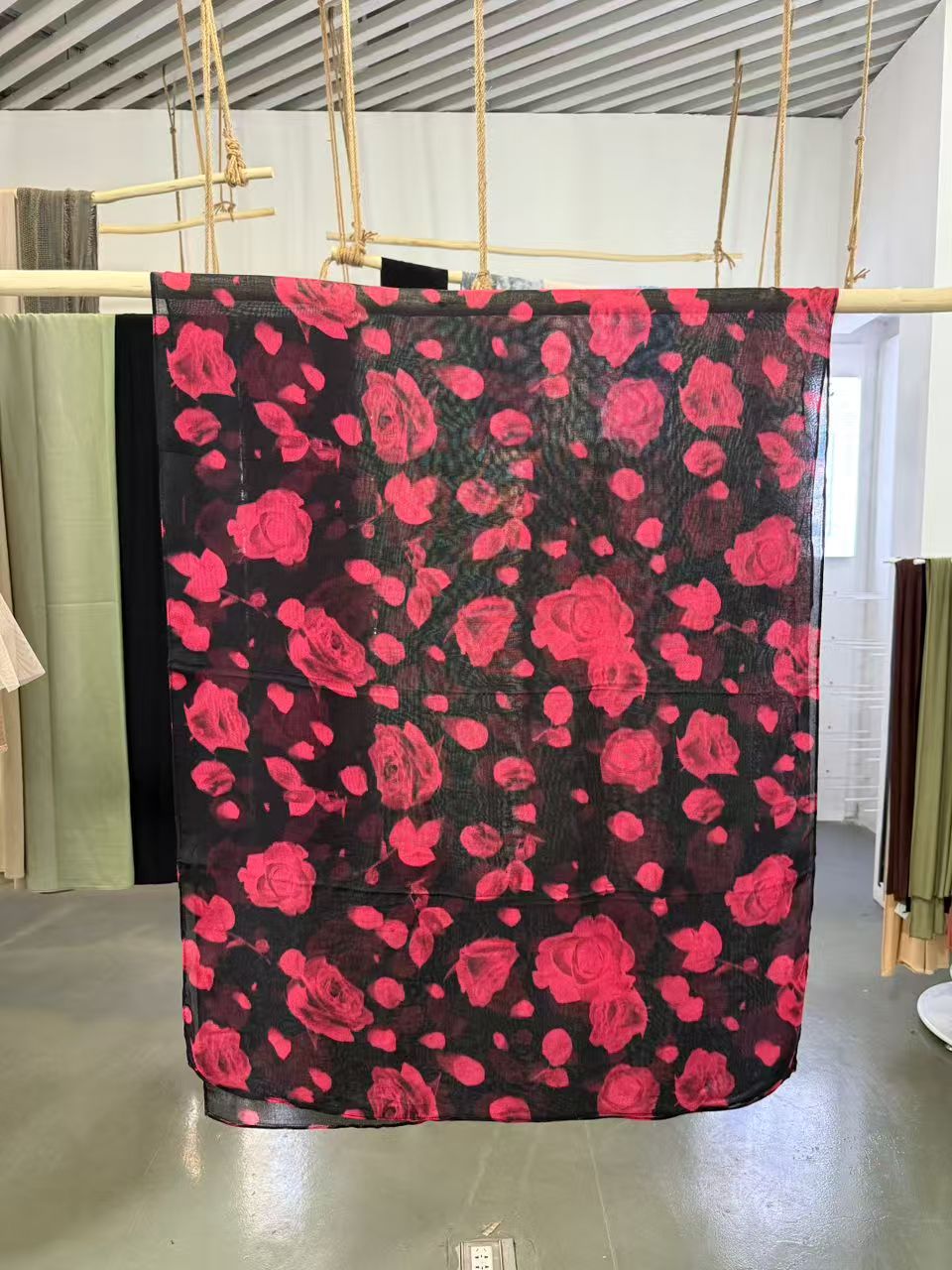 Crimson Bloom Modal Hijab - Try Modest Limited