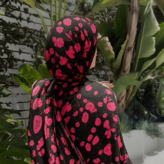 Crimson Bloom Modal Hijab - Try Modest Limited