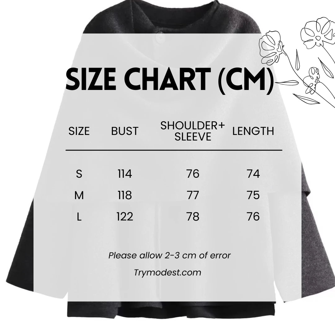 Eleanor Elegant Wrap Poncho - Try Modest Limited