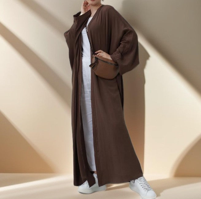 Exquisite Embroidered Lace Dress Abaya/Robe - Try Modest Limited