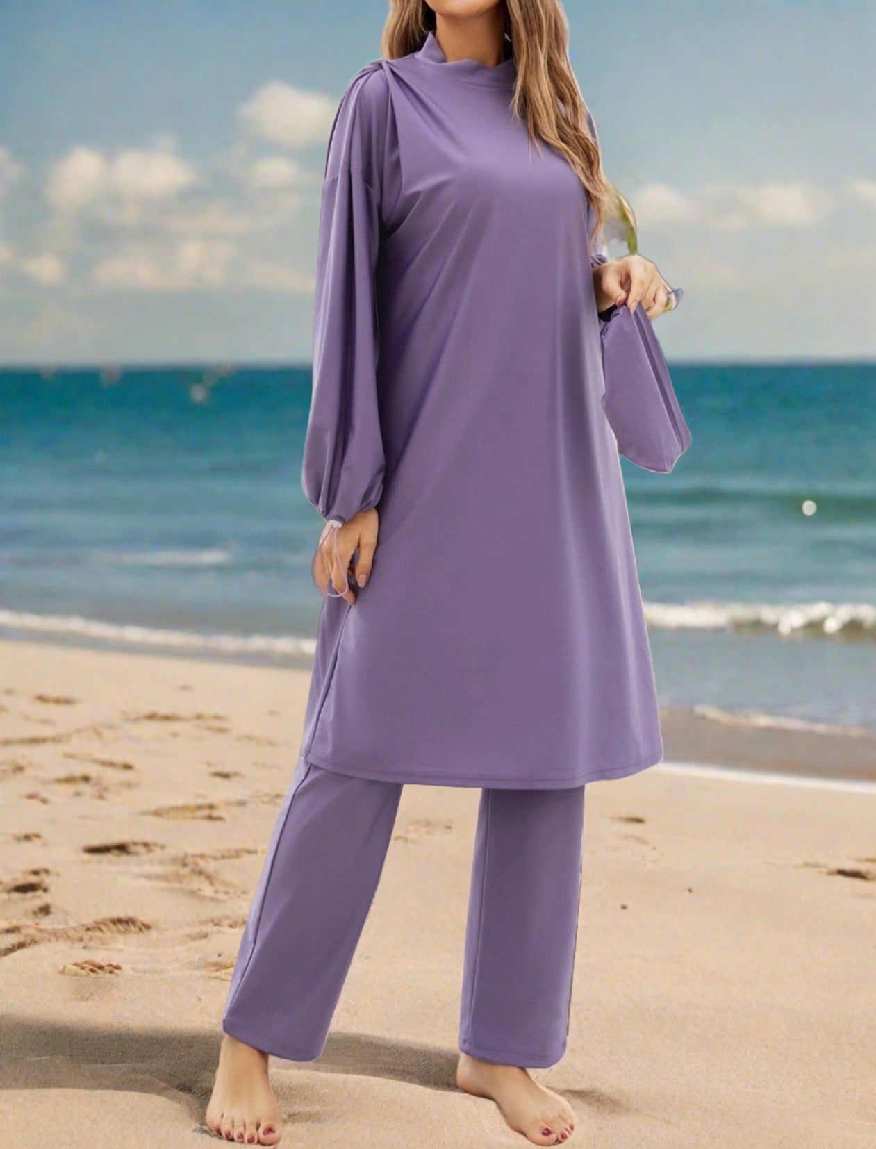 Full coverage 2 PC modest swimsuit - Try Modest Limited 