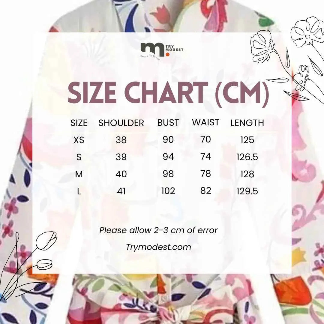 Gorgeous Women's Colorful A-Line Belt style Summer Dress - Try Modest Limited