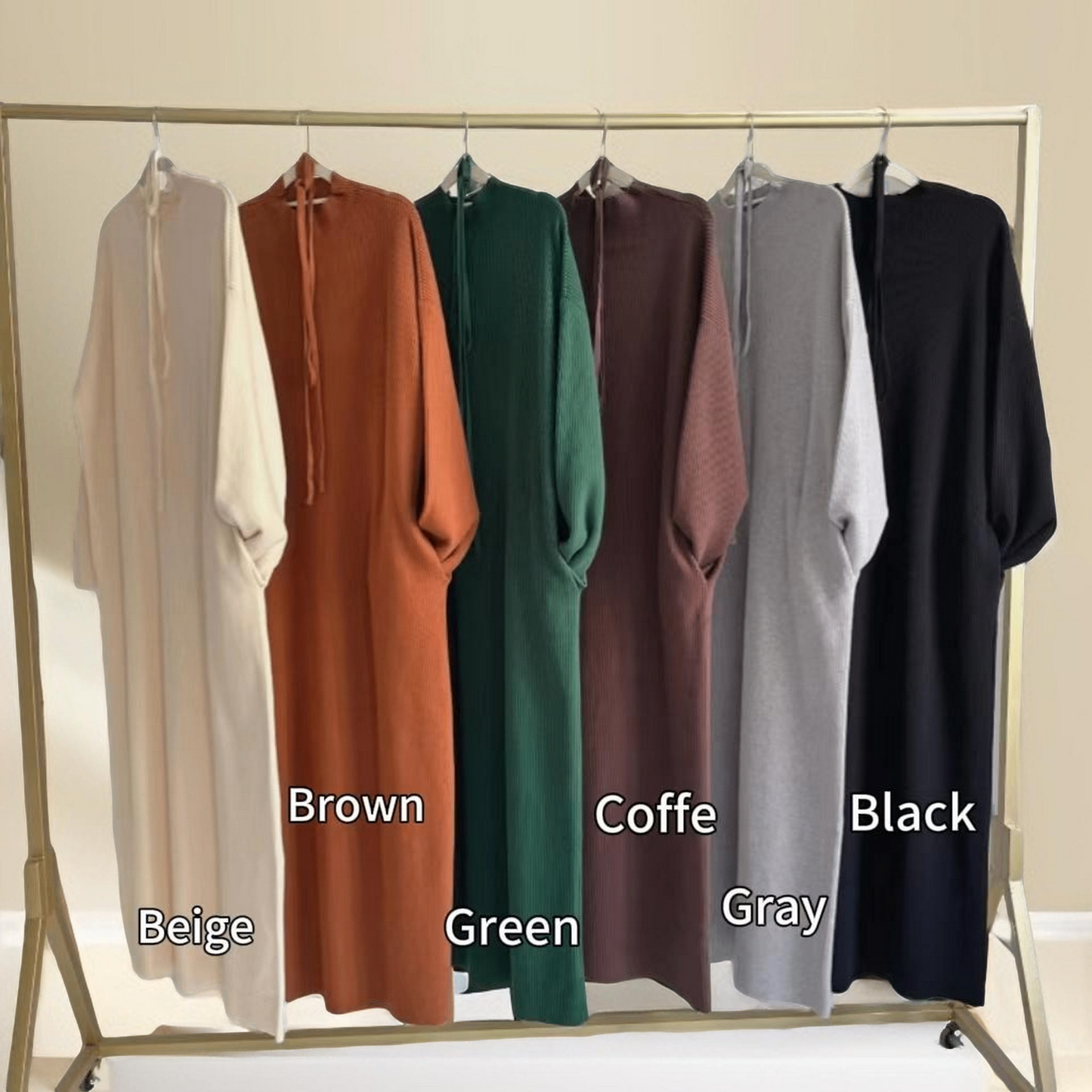 Hana maxi knit long-sleeve dress - Try Modest Limited