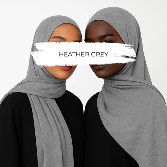 Heather Grey OEKO-TEX® Bamboo Jersey Hijab - Try Modest Limited