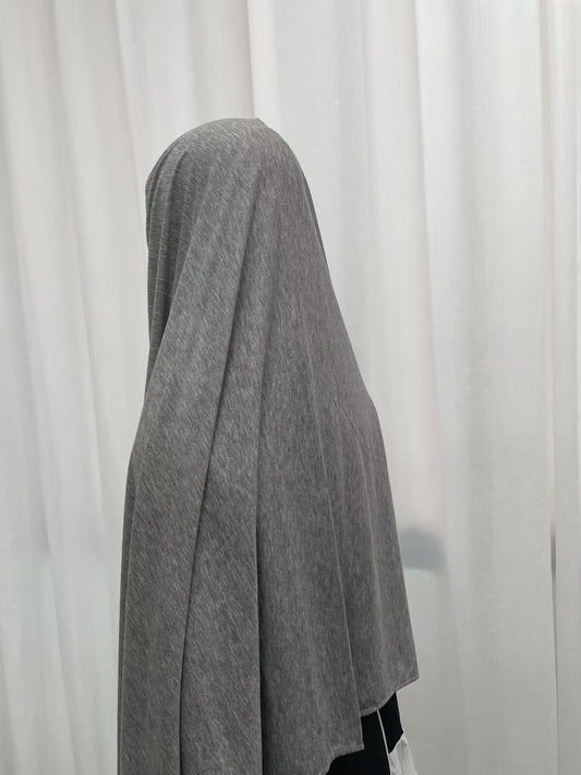 Heather Grey OEKO-TEX® Bamboo Jersey Hijab - Try Modest Limited