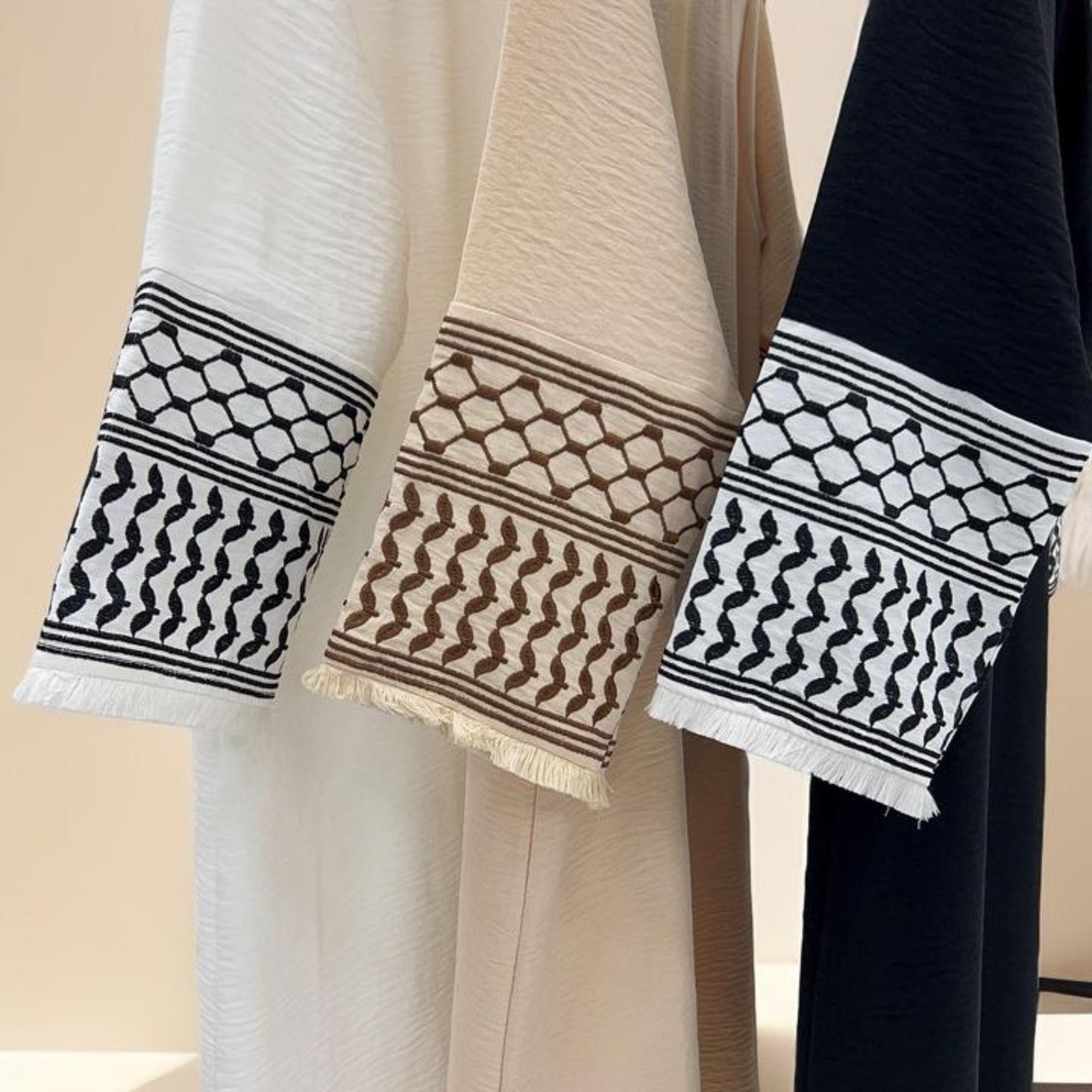 Little Miss Keffiyeh Open Front Kimono Abaya - Try Modest Limited