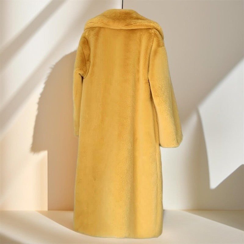 Long Faux Fur Coat- WInter long coats for women - Try Modest Limited 