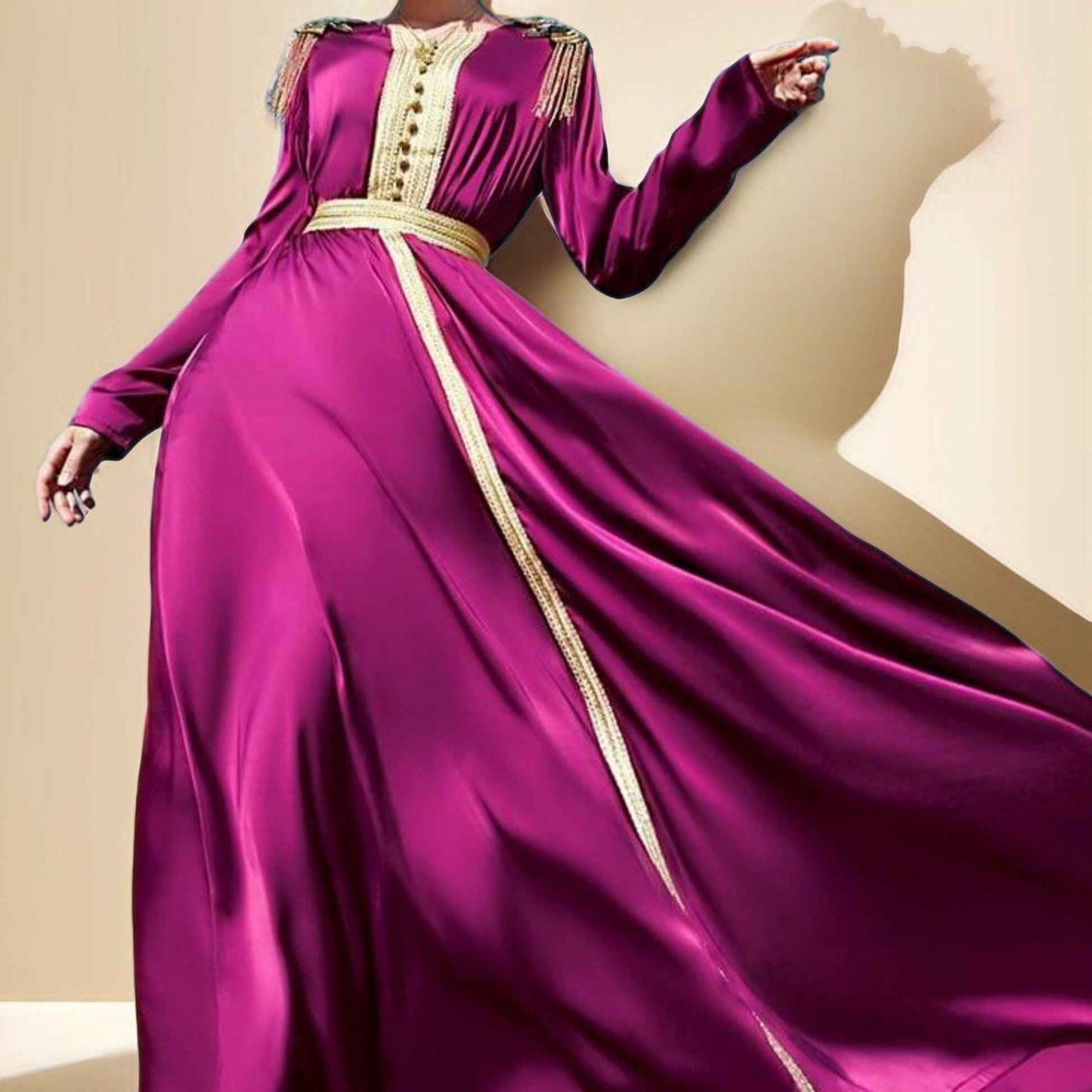 Magestic- Arabic style Full sleeve long maxi dress - Try Modest Limited