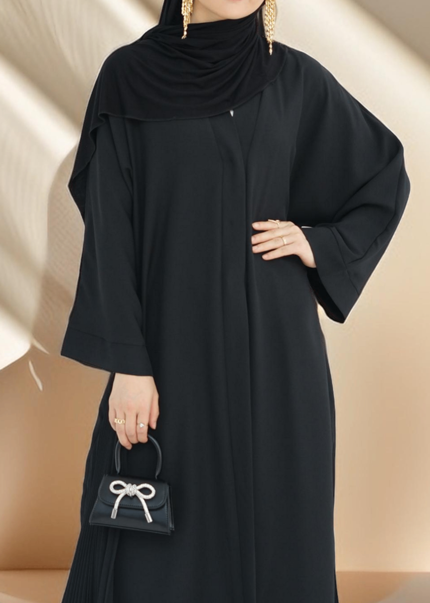 Marjan Side Pleated Kimono Abaya - Try Modest Limited