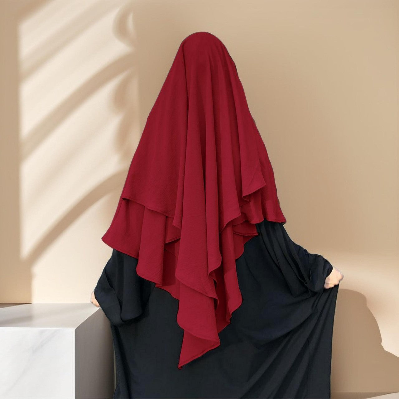 Monochrome Long Khimar / Hijab - Try Modest Limited