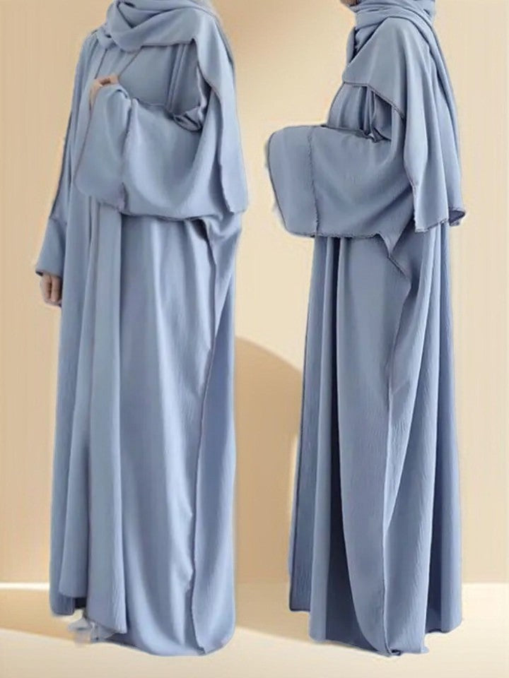 Abaya Cardigan With Inner Wear Dress - Try Modest Limited 