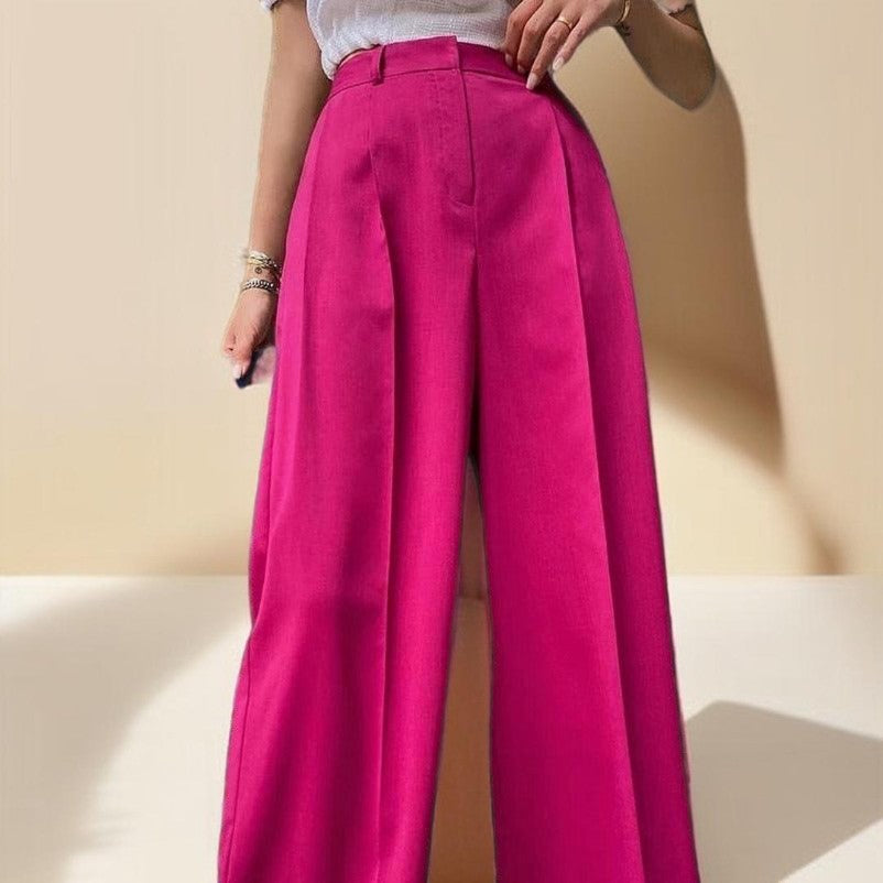 Pink Fashionable Wide-Leg Pants - Try Modest Limited 