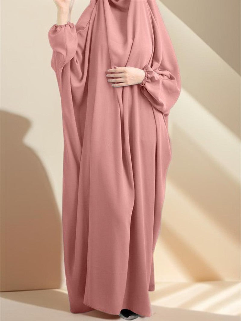 Plain Batwing sleeve prayer gown - Try Modest Limited 
