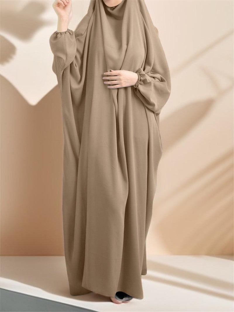 Plain Batwing sleeve prayer gown - Try Modest Limited 