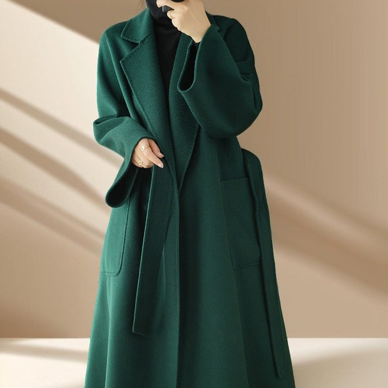 Premium Autumn/Winter Mid-Length Cashmere Coat - Try Modest Limited 