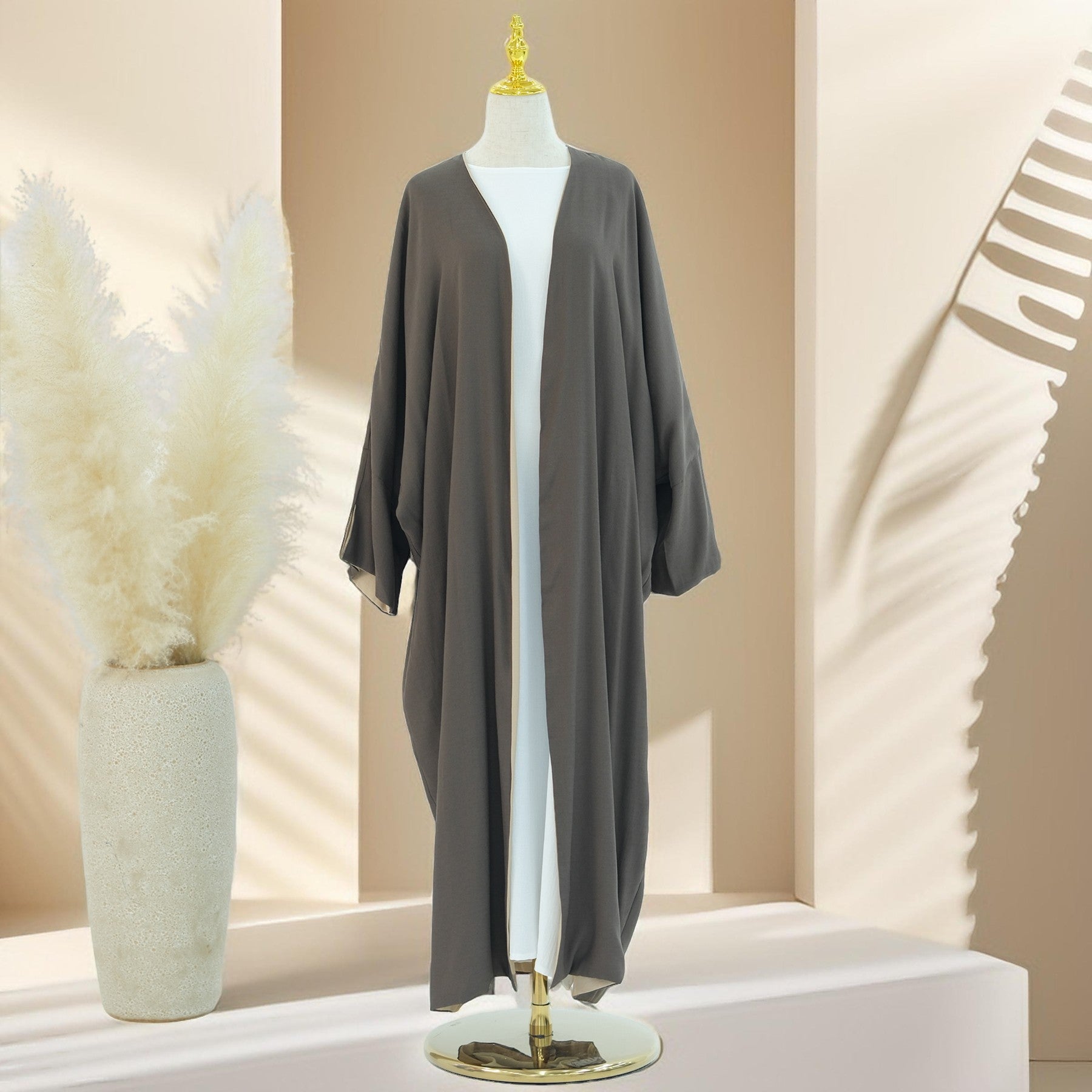 Reversible Double-Sided Kimono Abaya with Split Sleeves - Try Modest Limited 