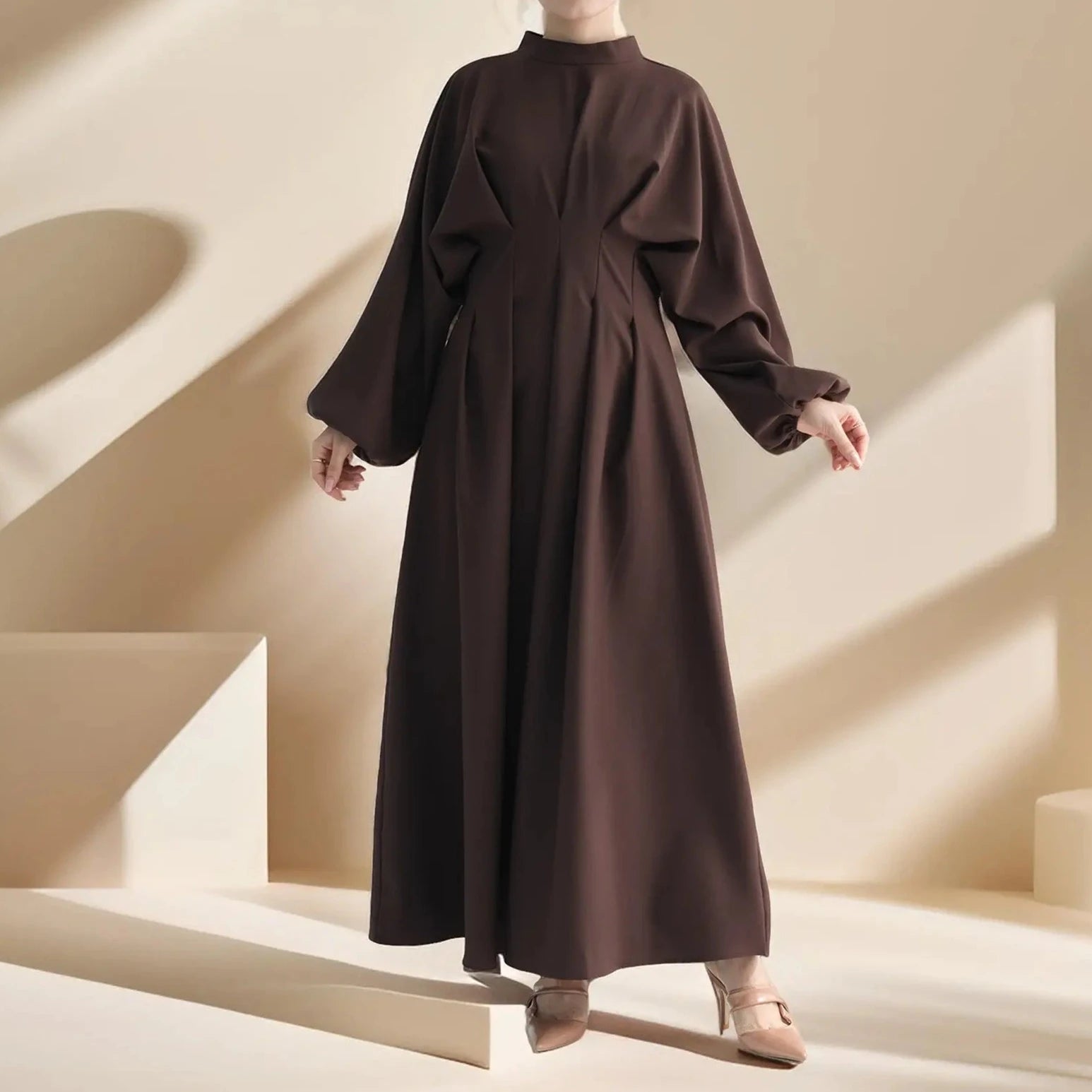 Sahl Simple Long Sleeve Zip Dress - Try Modest Limited 