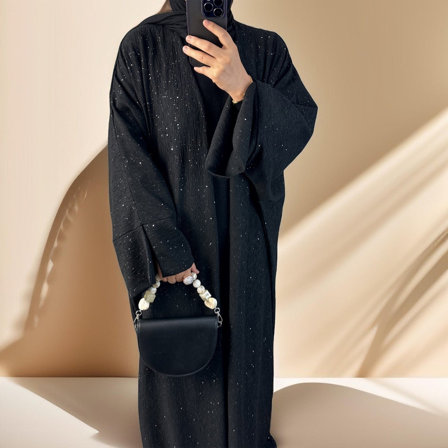 Sparkling Winter/Autumn Abaya Throwover Dress - Try Modest Limited