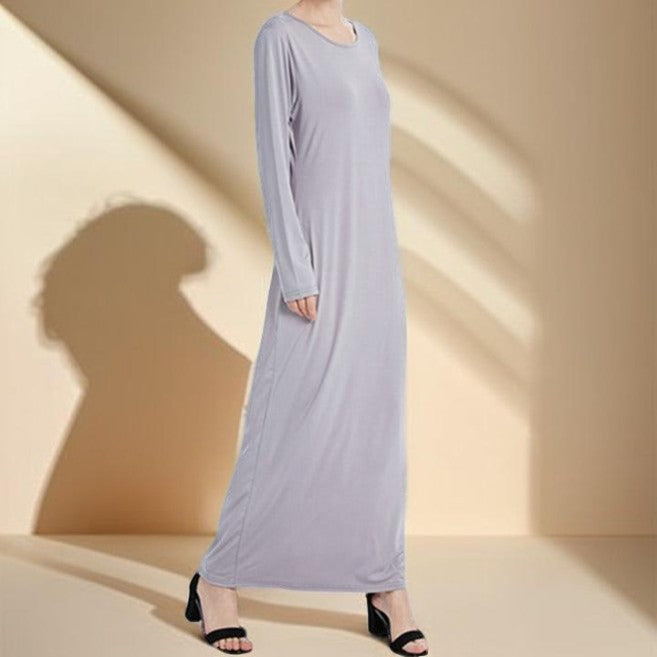 Stretchable full sleeve under abaya inner slip dress - Try Modest Limited 