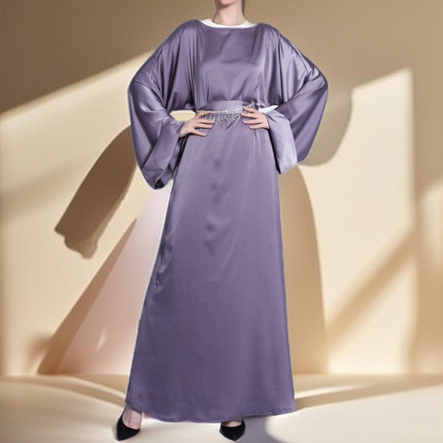 Tassel Diamond Belt Evening Gown - Try Modest Limited