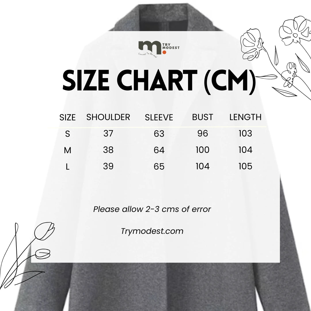 Textured open coat with a lapel collar - Try Modest Limited