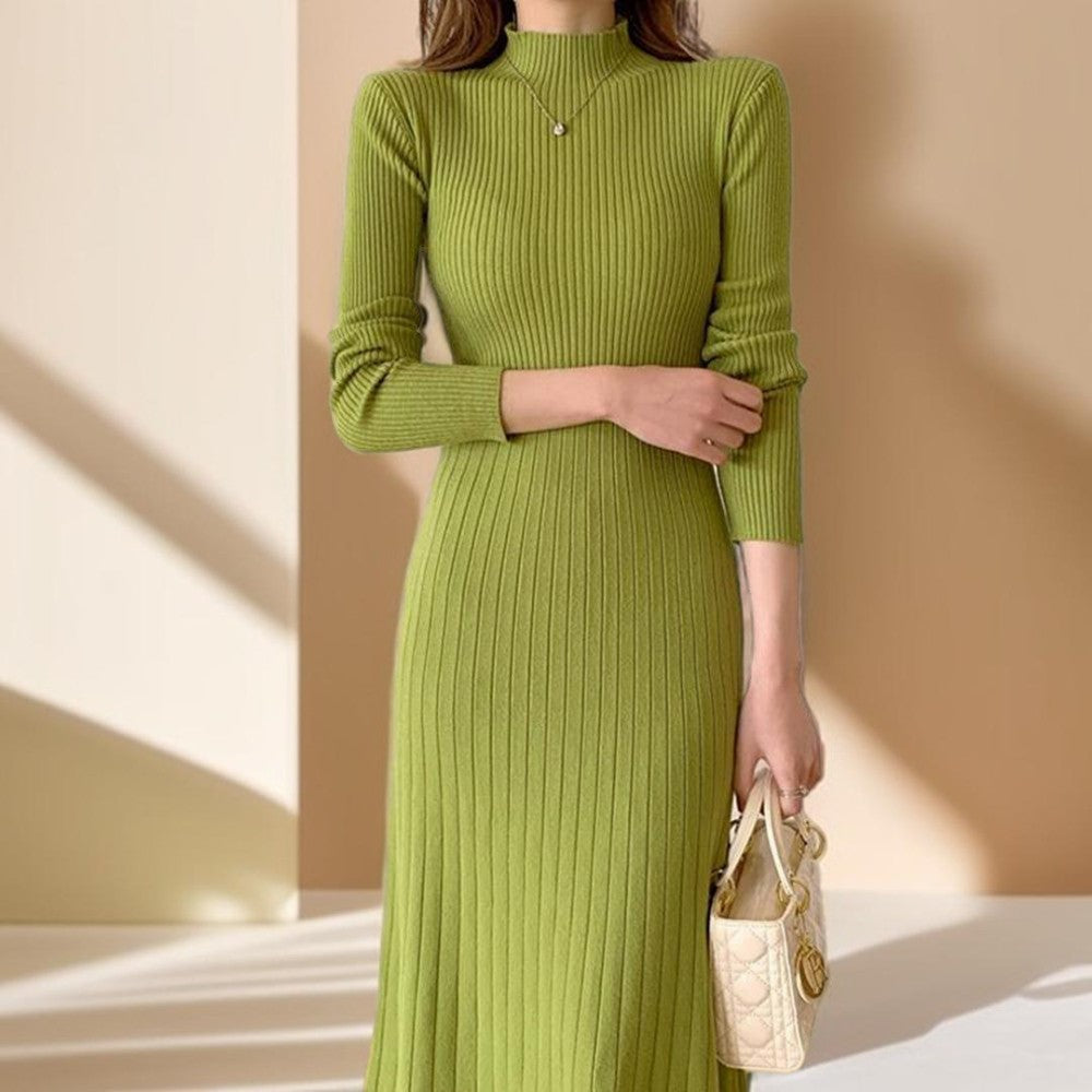 Roll Neck Jumper Mid Length Jumper Dress Beige Knitted Roll Neck Jumper Dress Cecily Rebellious Fashion Roll Neck Jumper Mid Length Jumper Dress Beige Knitted Roll Neck Jumper Dress Cecily Rebellious Fashion