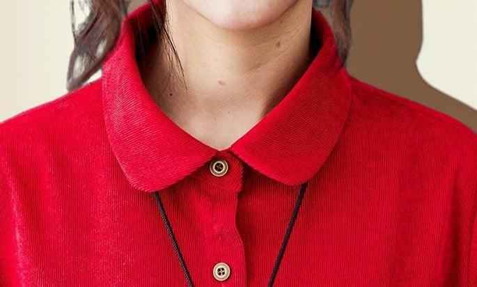 Women's A-Line corduroy dress, Casual Long Sleeves - Try Modest Limited