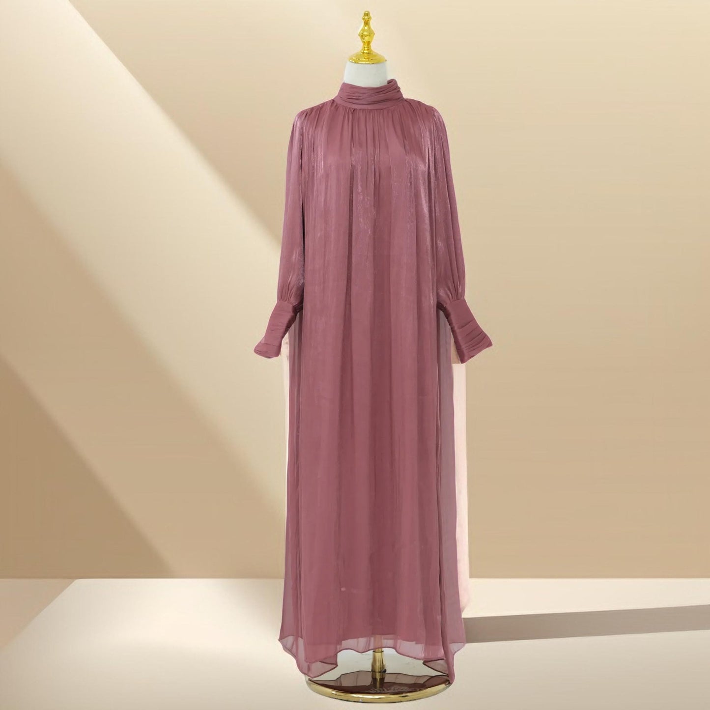 Yasmin Luster Maxi Long Evening Dress - Try Modest Limited