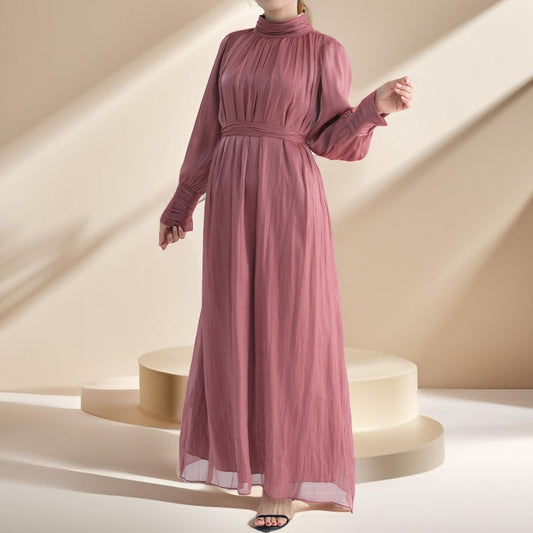 Yasmin Luster Maxi Long Evening Dress - Try Modest Limited 