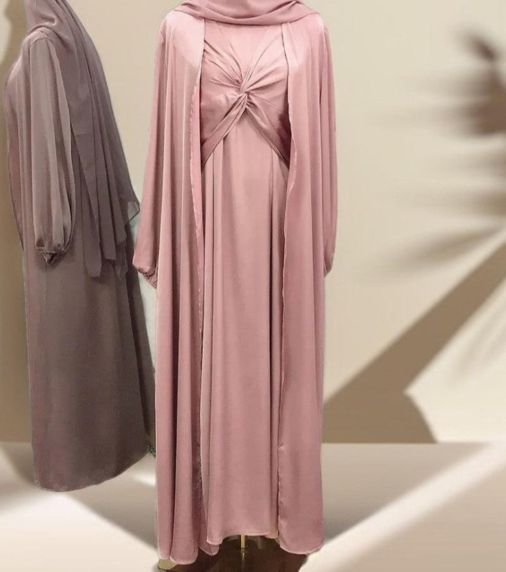 Luxury 2 piece abaya dress