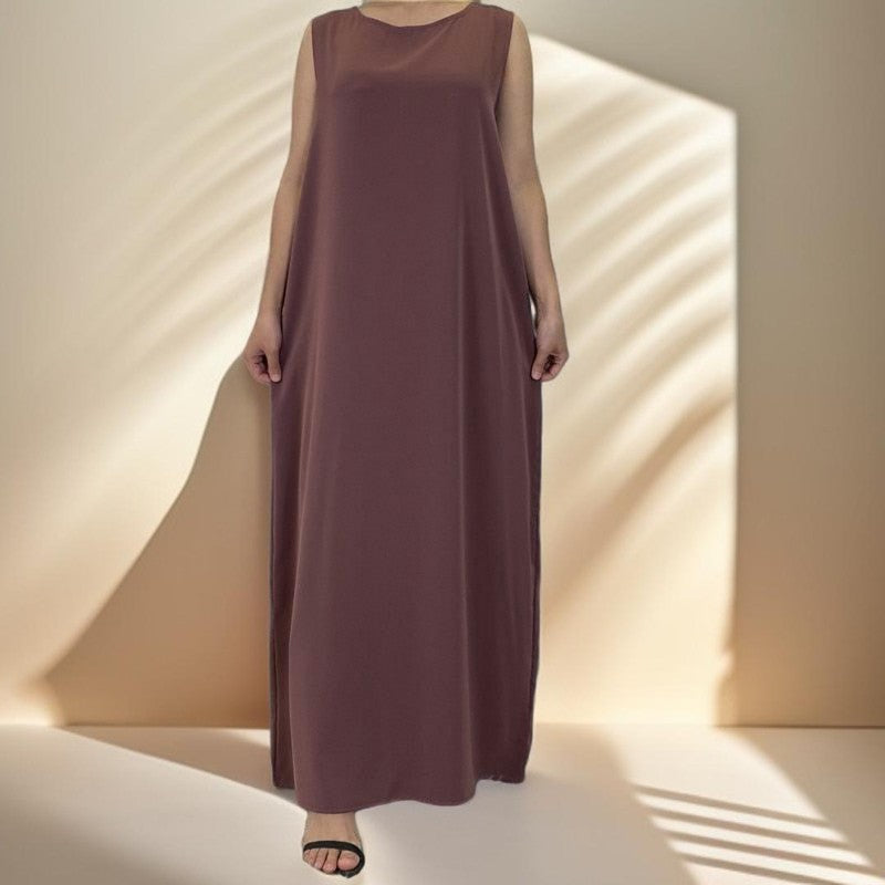 Sleeveless slip dress - Try Modest Limited 