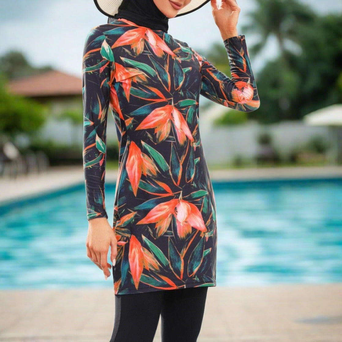 Women's Printed Swimsuit - Try Modest Limited 