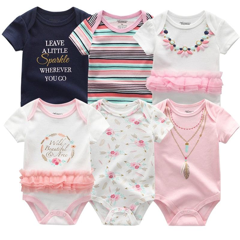 6PCS/Set Unisex Newborn Baby Bodysuits - Try Modest Limited
