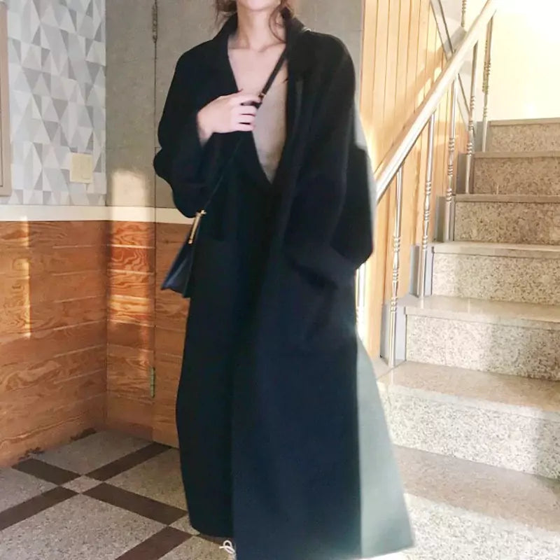 Buy Best Beautiful Women's Drop shoulder- Long wool coat - Try Modest Limited