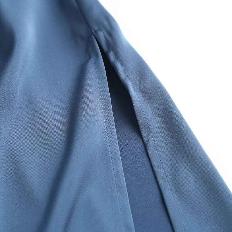 Buy Best Casual Royal Satin V Neck belt style Dress - Try Modest Limited