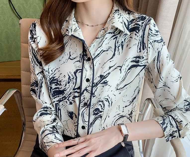 Casual Elegant Women's Stylish office Printed Shirts - Try Modest Limited
