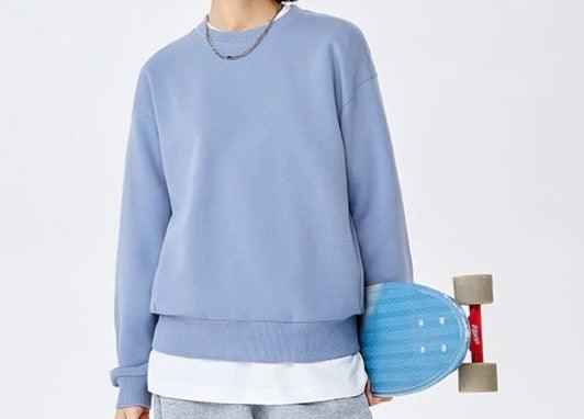 Casual basic Blue and purple Women's Fashion-Sweatshirt - Try Modest Limited