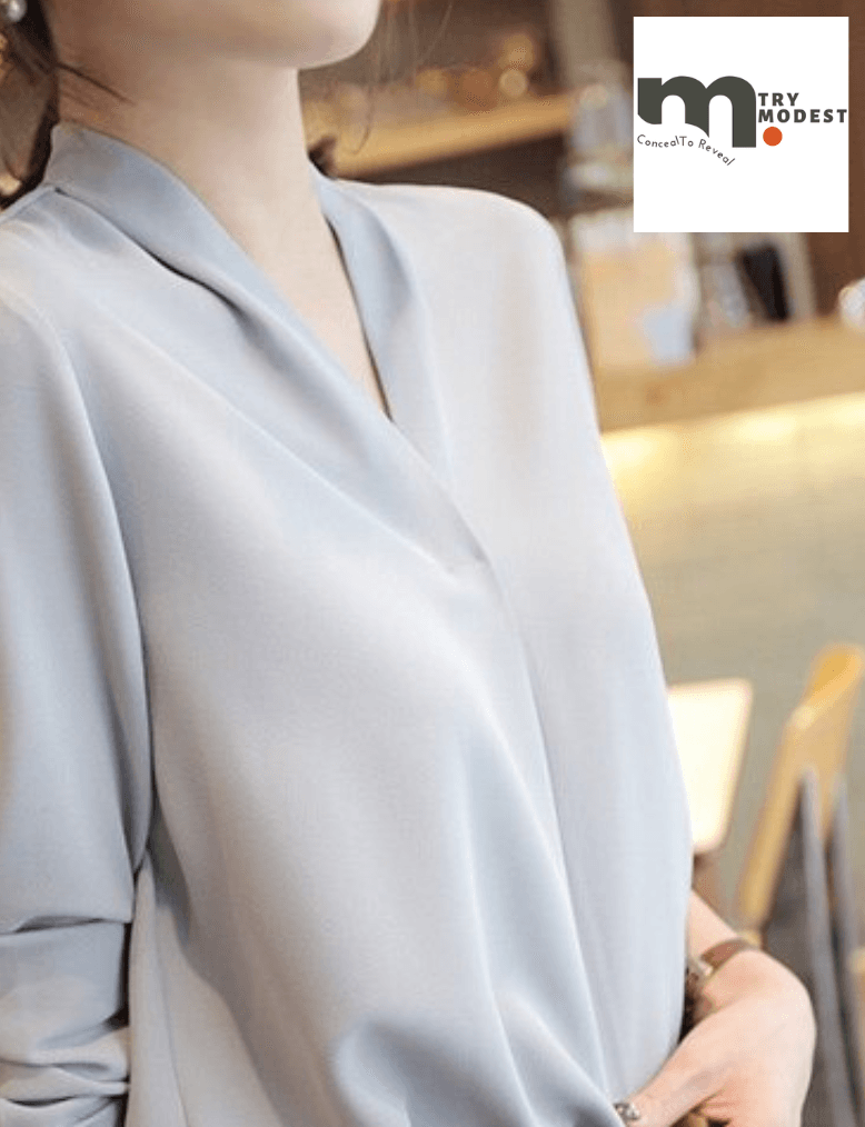 Full sleeve ladies solid shirt - Try Modest Limited