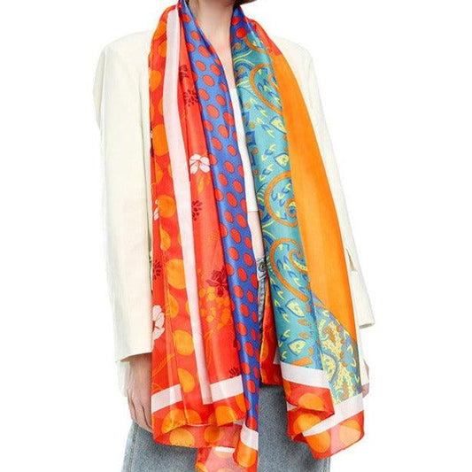 Silk Satin printed Scarf - Try Modest Limited