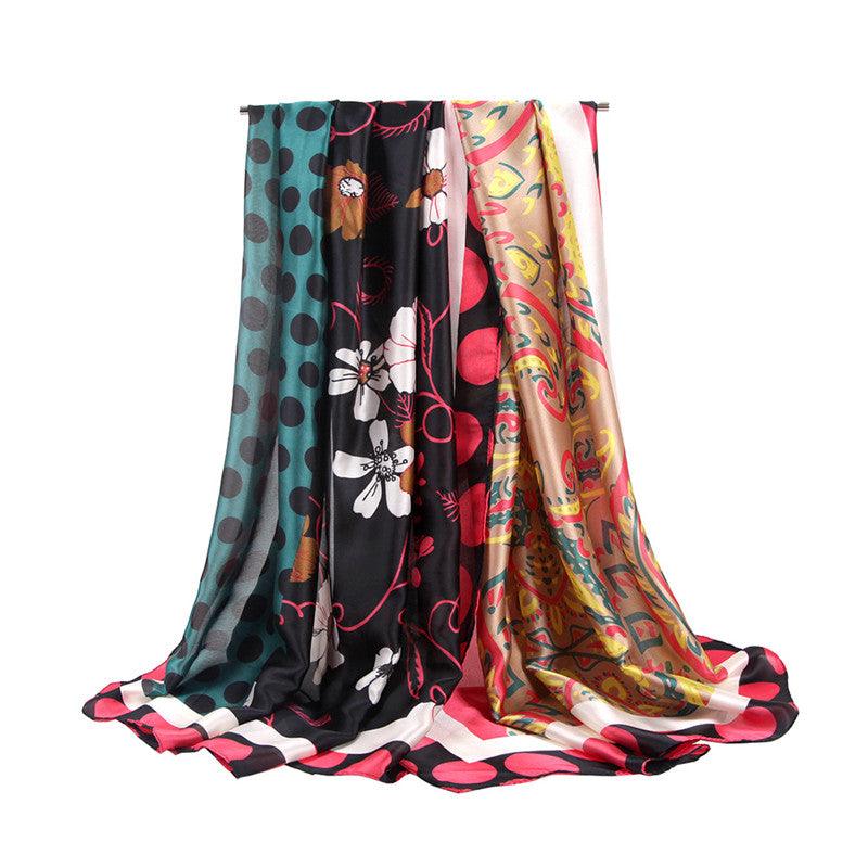 Silk Satin printed Scarf - Try Modest Limited
