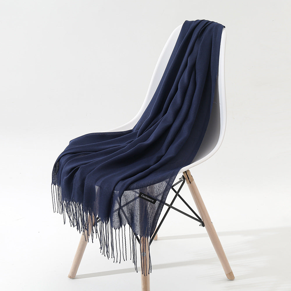 Solid color Autumn/winter cashmere style shawl - Try Modest Limited
